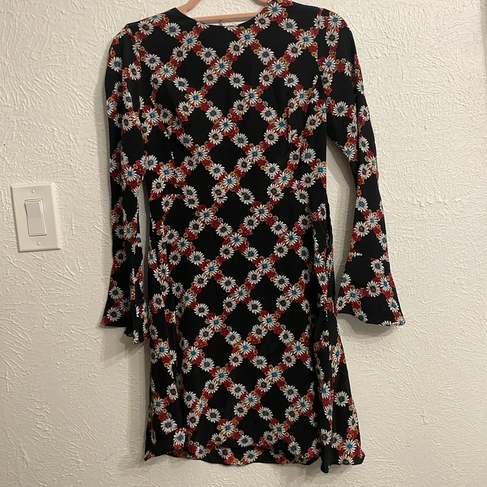 Sandro Paris Rony Silk Floral Dress - Picture 3 of 6